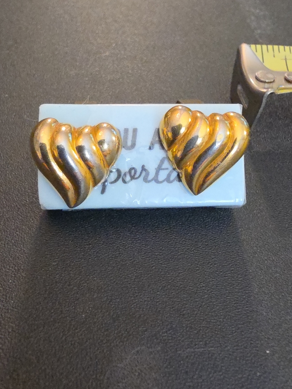 Monet Two-Tone Gold Heart Pierced Earrings